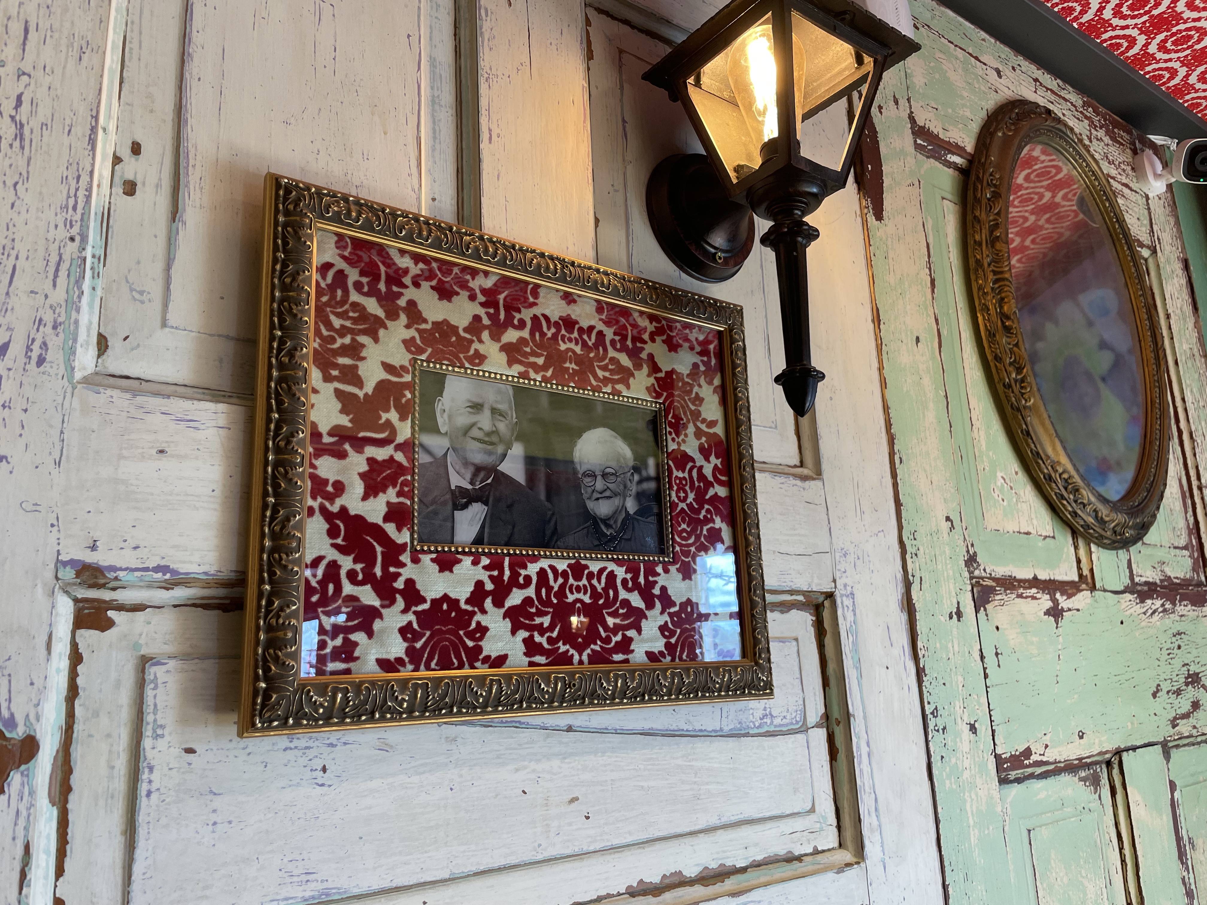 A picture of Henry and Mary Brehm hanging on the walls at Brehm's Return, a dive bar and restaurant in the Troy Hill neighborhood