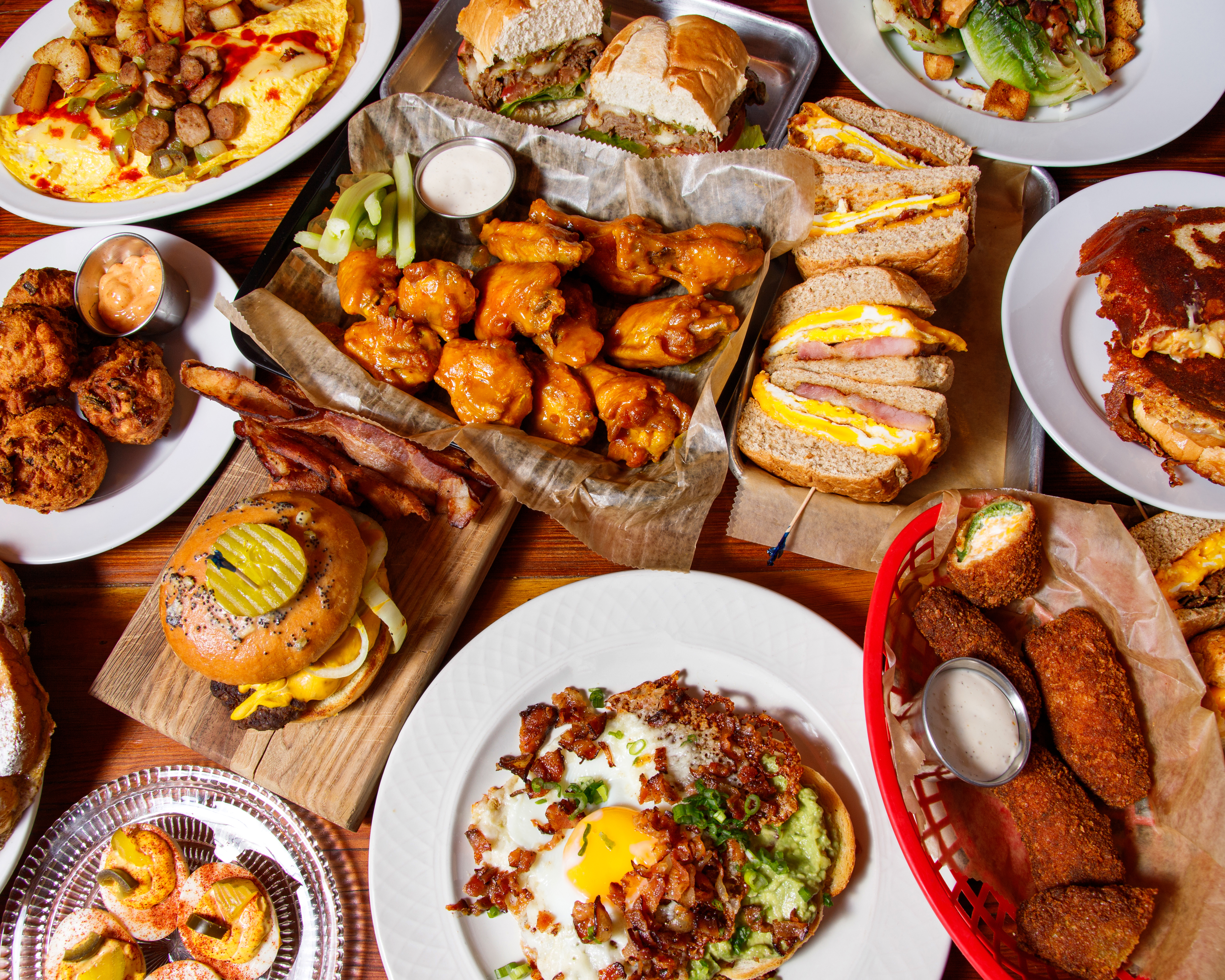 Display of popular Brehm's Return's dishes