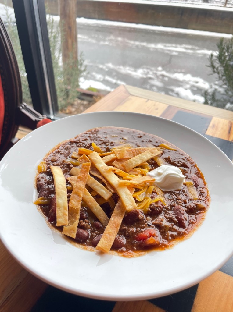 Beef Chili served at Brehm's Return, a neighborhood bar and grill in the Troy Hill neighborhood